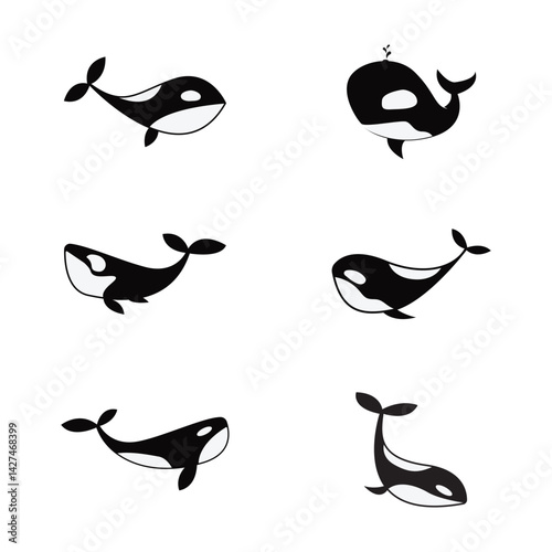 whale icon vector illustration template design