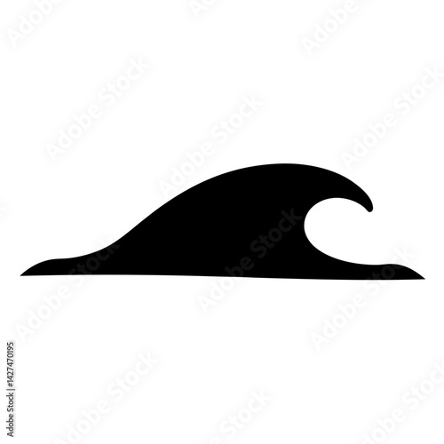 Simple and clean wave design in stark black and white contrast
