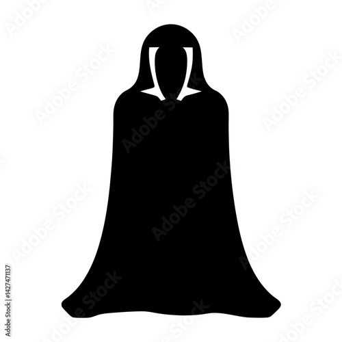 Enigmatic hooded figure shrouded in darkness a symbol of mystery and intrigue