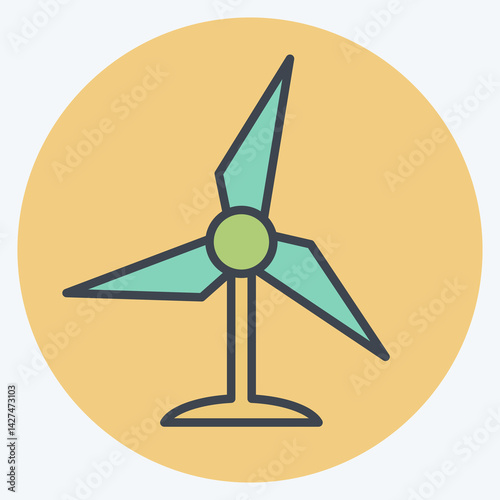 Icon Sustainable Development. related to Development symbol. color mate style