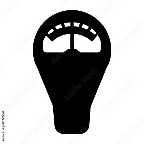 Silhouette of a classic parking meter, a symbol of urban infrastructure