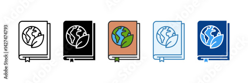 Earth Book  Icon Element For Design