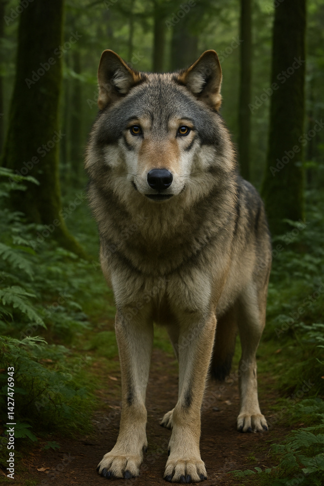 Fototapeta premium wolf in the forest