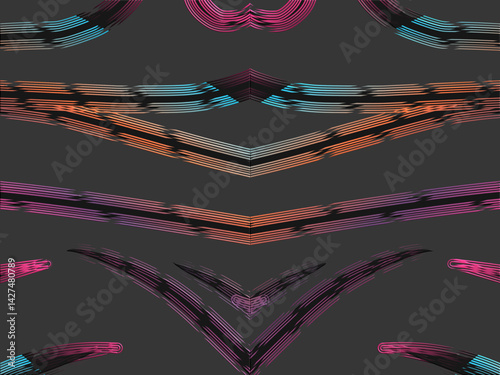 luxury traditional Indonesian Dayak batik design with aesthetic gradient background 