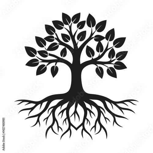 tree with roots icon
