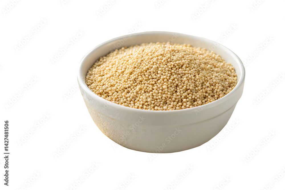 Amaranth Seeds in White Bowl, Close-Up, Healthy Food Ingredient on Black Background Amaranth Seeds in White Bowl, Close-Up, Healthy Food Ingredient on Black Background
