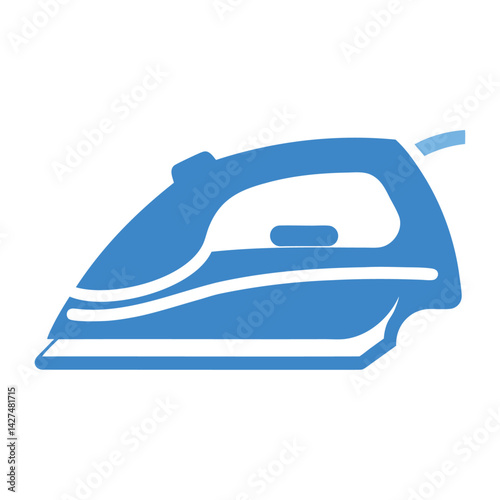 electric iron icon isolated on white
