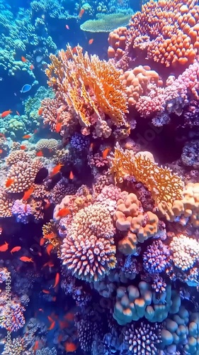 Wallpaper Mural Vertical video of underwater scene of coral reef and fish Torontodigital.ca