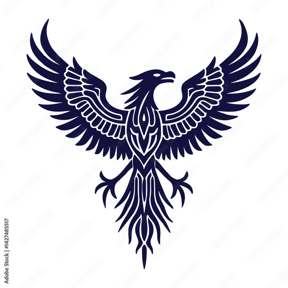 Fototapeta premium bird tribal tatto vector design