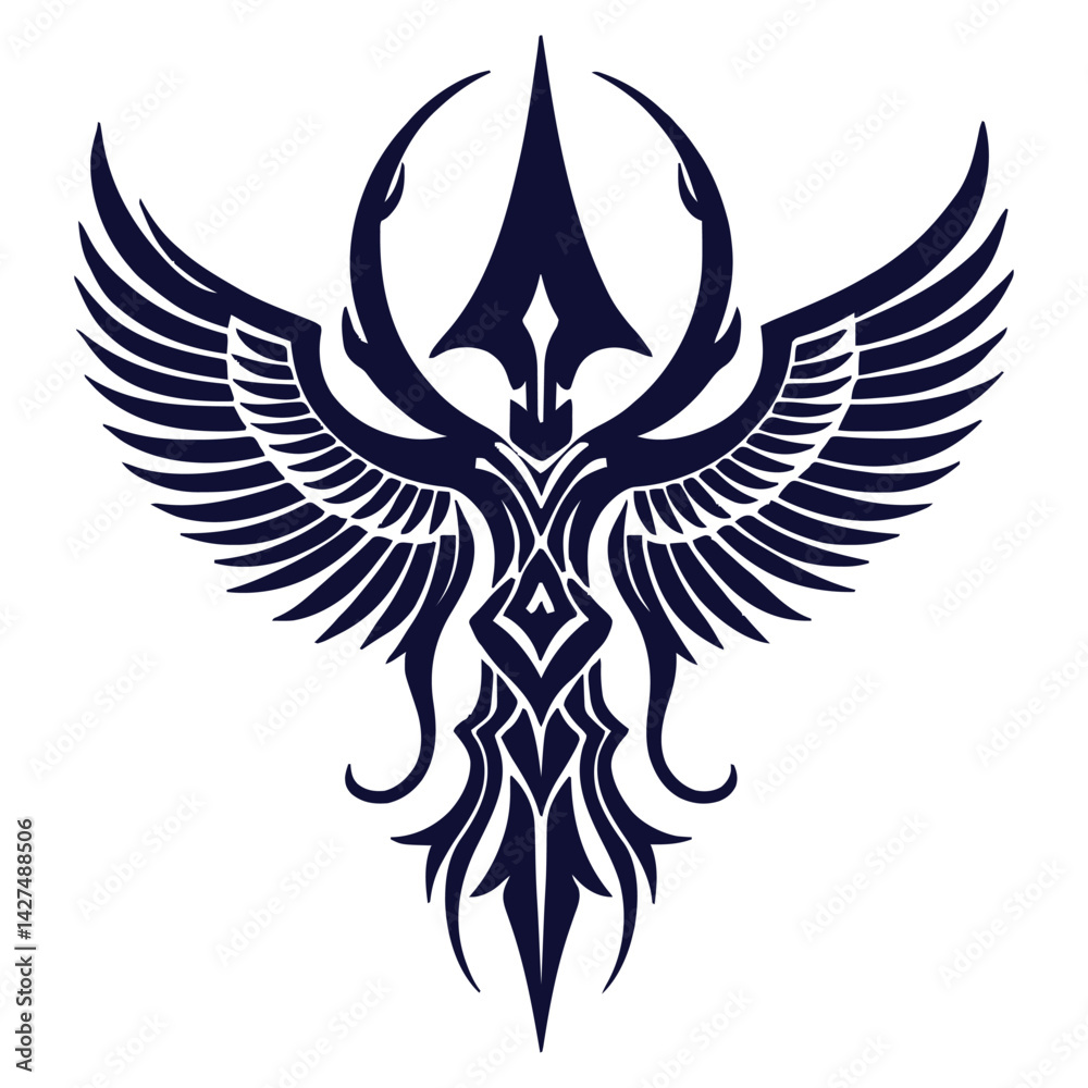 Fototapeta premium wings tribal tatto vector design