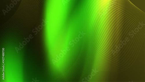 Green and yellow gradient with curved lines. Suitable for greeting cards, posters, social media graphics, and web design projects.