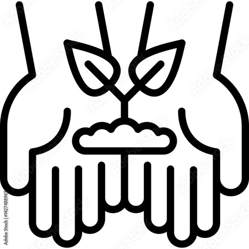 care icon illustration design with outline
