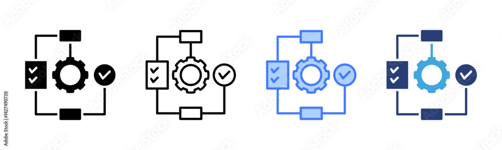 Operations icon sheet multiple style collection Operations icon sheet multiple style collection