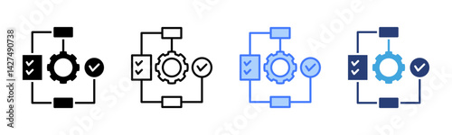 Operations icon sheet multiple style collection