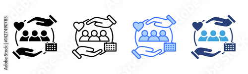 Retention icon sheet multiple style collection