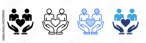 Employee Wellbeing icon sheet multiple style collection