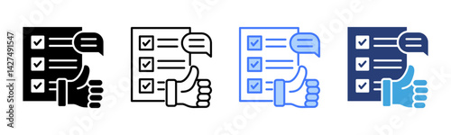Feedback icon sheet multiple style collection