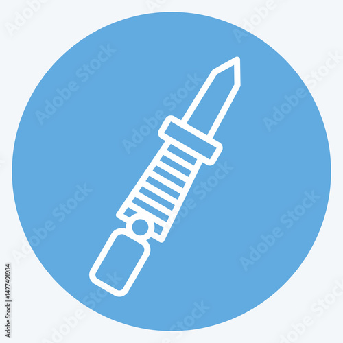 Icon Nail Punch. related to Repair Tools symbol. blue eyes style. design editable