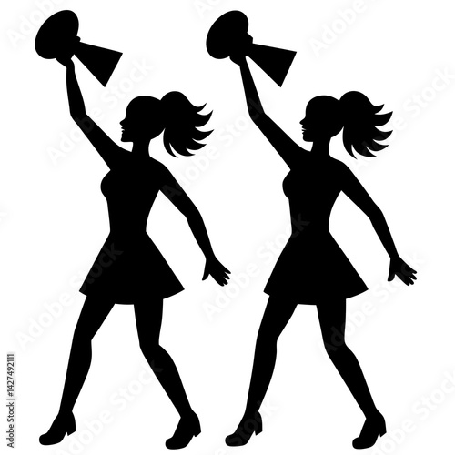 Black Silhouette Vector Two Chess