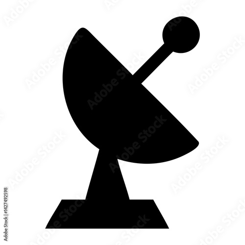 satellite dish antenna icon vector illustration on transparent background and PNG