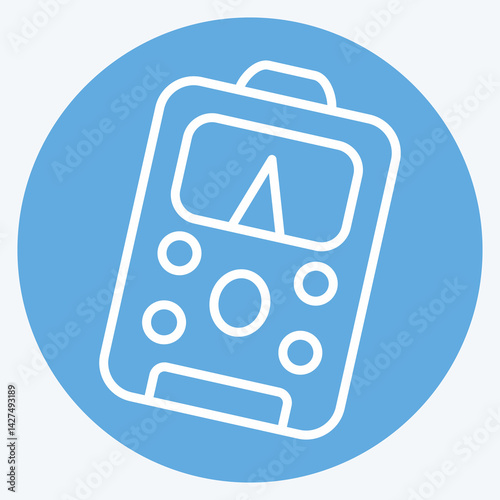 Icon Power Meter. related to Repair Tools symbol. blue eyes style. design editable