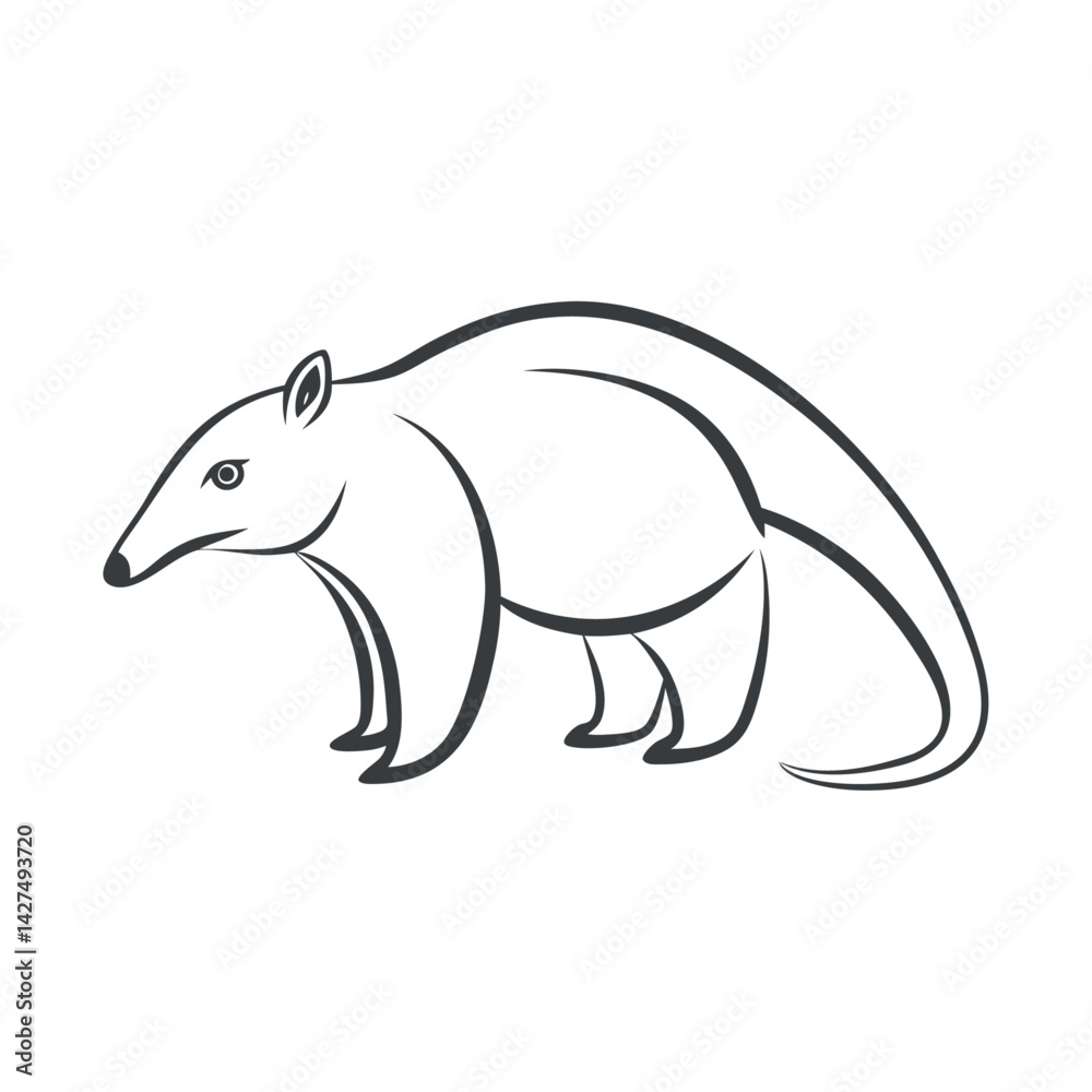 Fototapeta premium vector image of a tamandua animal