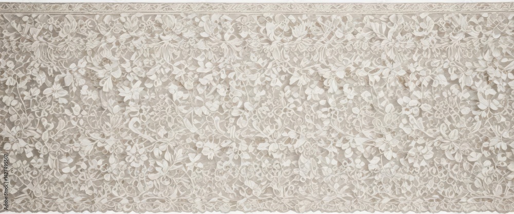 Fototapeta premium Antique lace overlay on white, textured, classic ornate pattern , photography, romantic, pattern