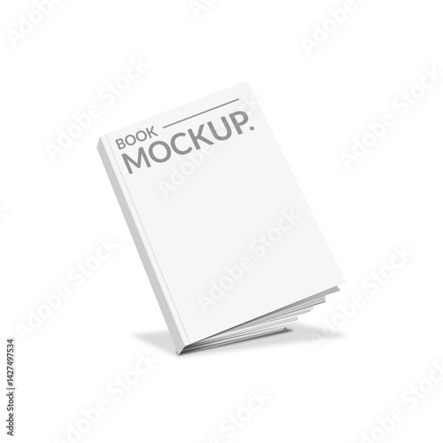 PAPER MOCKUP 132 WITH THEMES OF MODERN BLANK BOOK VECTOR FOR BRANDING OR PRESENTATIONS