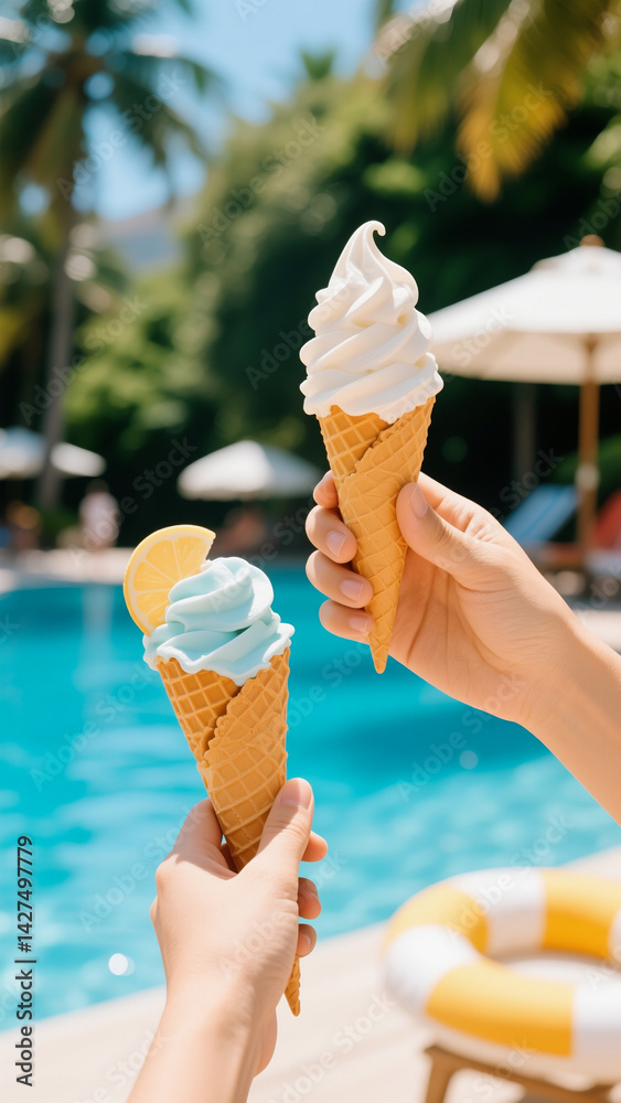 Refreshing and tasty ice cream for summer
