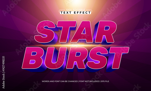 star burst editable text effect with a galaxy and cosmic text style