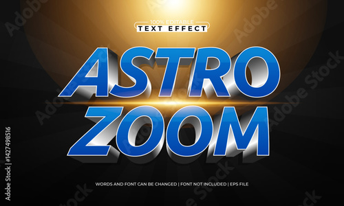 astro zoom editable text effect with a galaxy and cosmic text style