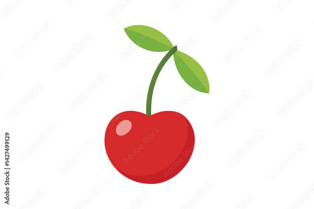 Fresh Cherry vector on white background Fresh Cherry vector on white background