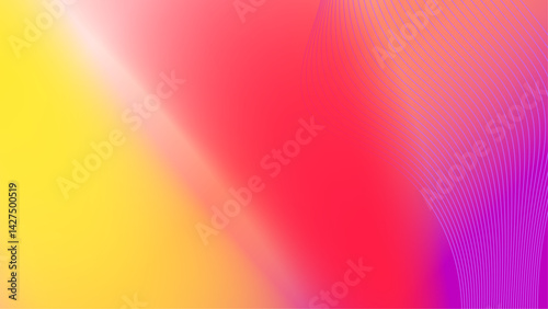 Pink yellow and purple gradient with curved lines. Suitable for greeting cards, posters, social media graphics, and web design projects.