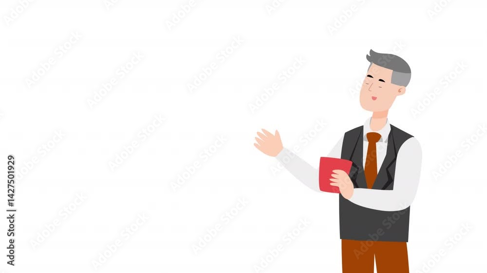 video man stands with coffee cartoon animation
video man stands with coffee cartoon animation