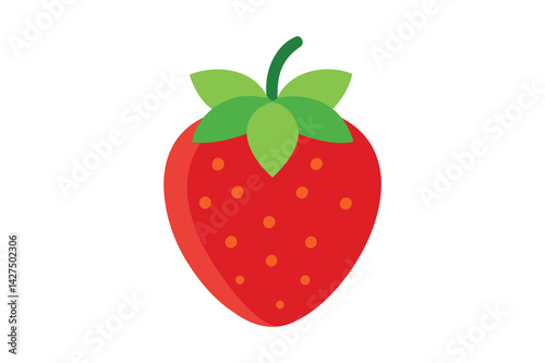 Fresh Strawberry vector on white background