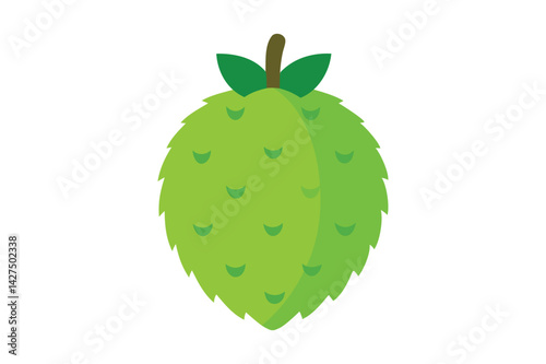 Fresh Soursop vector on white background