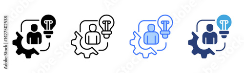 Technique icon sheet multiple style collection