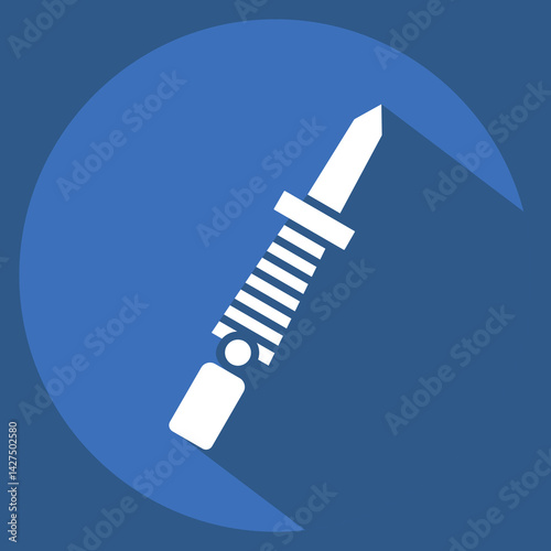 Icon Nail Punch. related to Repair Tools symbol. long shadow style. design editable
