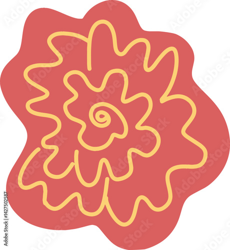 vector illustration of an abstract flower