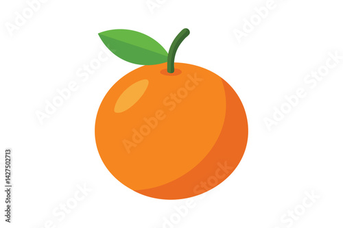 Fresh Tangerine vector on white background