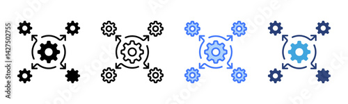 Integration icon sheet multiple style collection