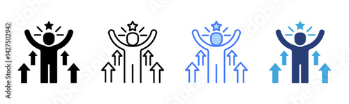 Motivation icon sheet multiple style collection