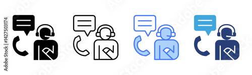 Personal Assistant icon sheet multiple style collection