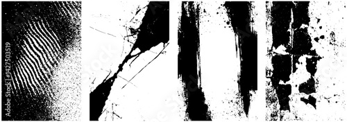 Grunge Texture Bundle, Halftone, Splatter, Crack and Distressed Wall Overlays