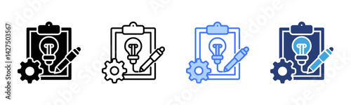 Concept icon sheet multiple style collection