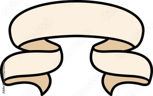 Heraldic Paper Roll Illustration Element