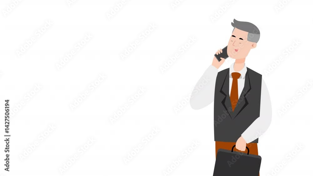 A man is talking on the phone cartoon animation
A man is talking on the phone cartoon animation