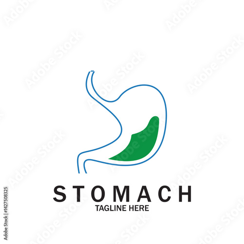 Stomach Logo vector illustration design creative Gastroenterology Healthy Logo element icon  Stomach healthcare icon vector template