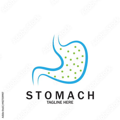 Stomach Logo vector illustration design creative Gastroenterology Healthy Logo element icon  Stomach healthcare icon vector template