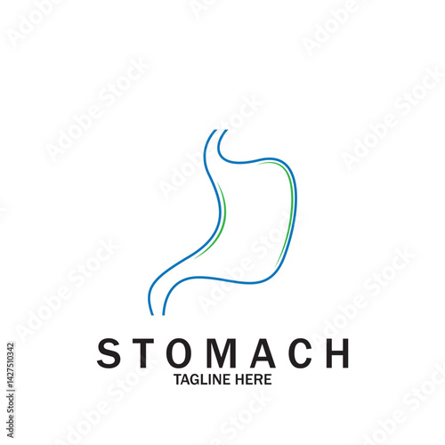Stomach Logo vector illustration design creative Gastroenterology Healthy Logo element icon  Stomach healthcare icon vector template